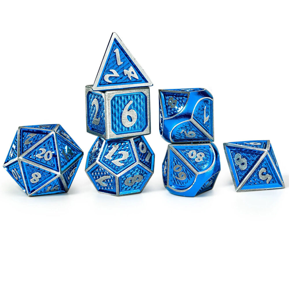 Аксессуары Hymgho Premium Gaming Metal Behemoth Dice Set: Brushed Blue w/ Silver (7)
Аксессуары Hymgho Premium Gaming Metal Behemoth Dice Set: Brushed Blue w/ Silver (7)