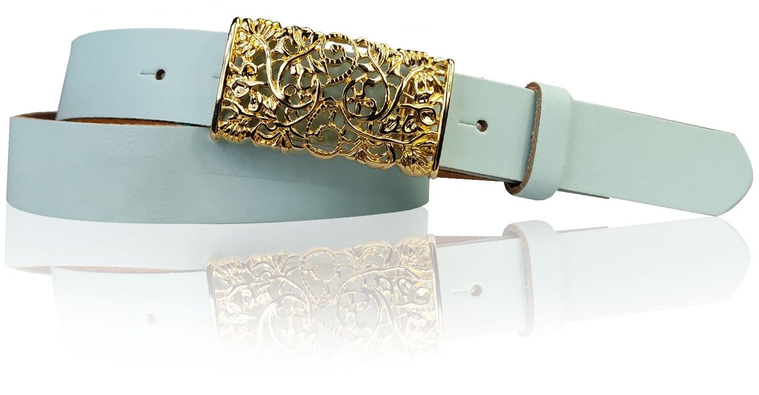 Кожаный ремень FRONHOFER, аква
Кожаный ремень FRONHOFER, аква