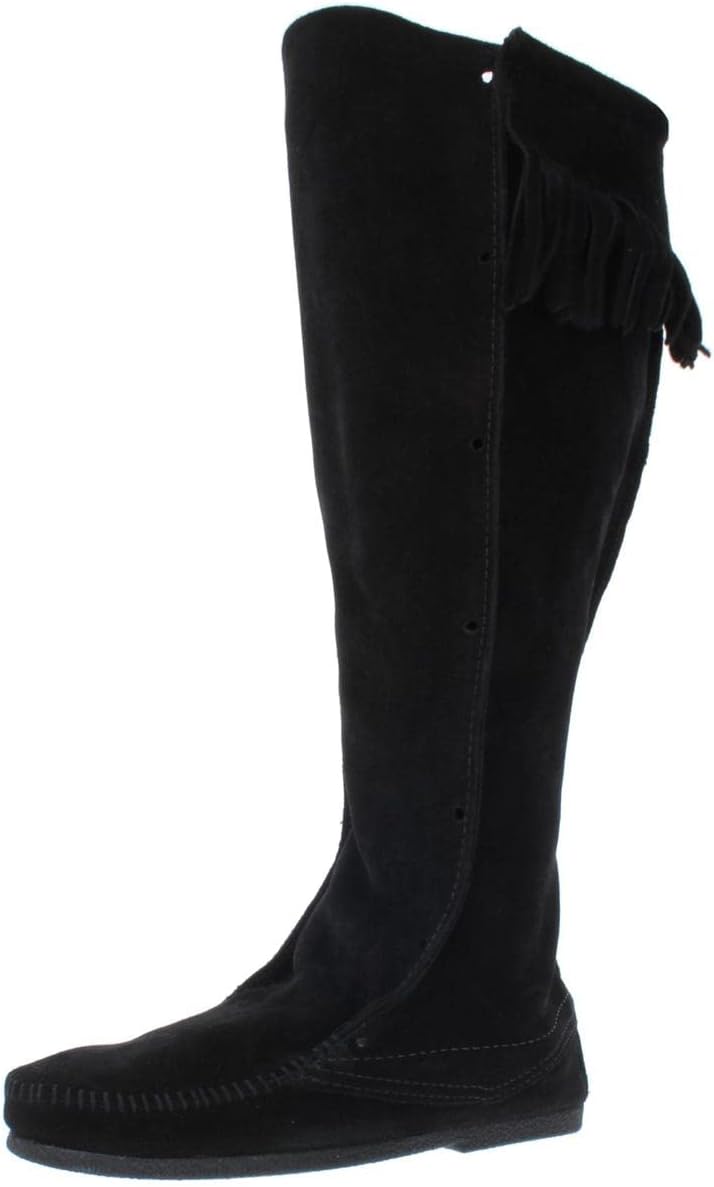 Мужские ботинки Minnetonka выше колена с шнуровкой спереди, черный
Мужские ботинки Minnetonka выше колена с шнуровкой спереди, черный