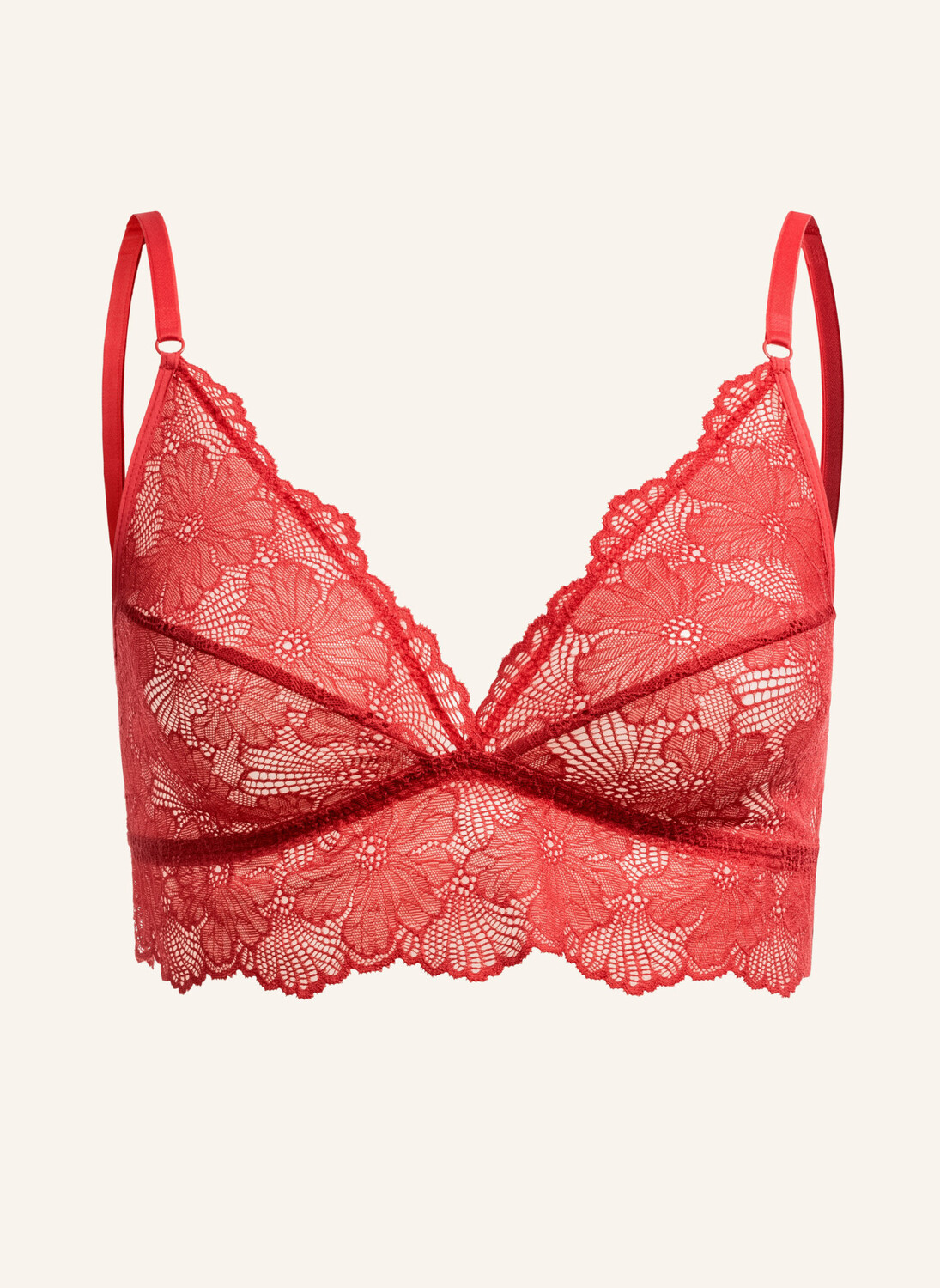 Бюстгальтер с треугольными чашками, стильное кружево. Erlich Textil, красный
Бюстгальтер с треугольными чашками, стильное кружево. Erlich Textil, красный