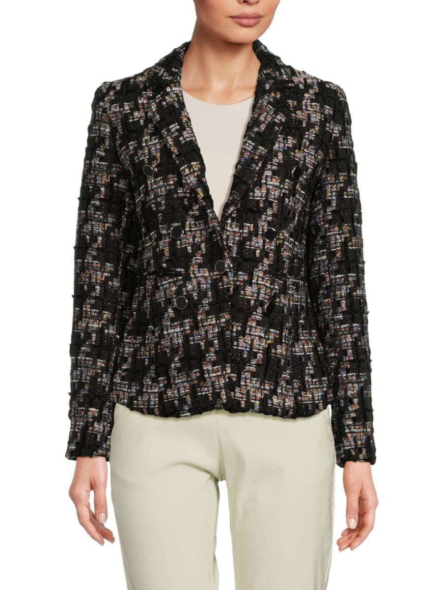 Текстурированный блейзер Ecru, черный мульти
Текстурированный блейзер Ecru, черный мульти