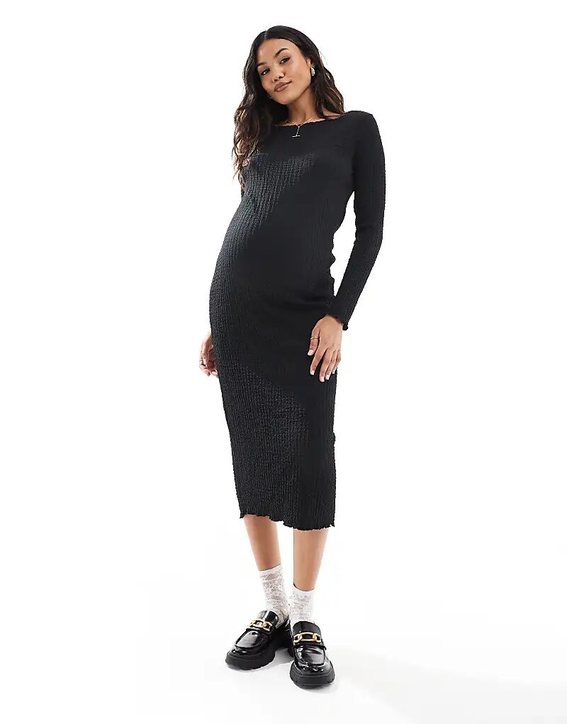 Mamalicious Maternity фактурное платье миди с вырезом-лодочкой черного цвета Mama.licious
Mamalicious Maternity фактурное платье миди с вырезом-лодочкой черного цвета Mama.licious