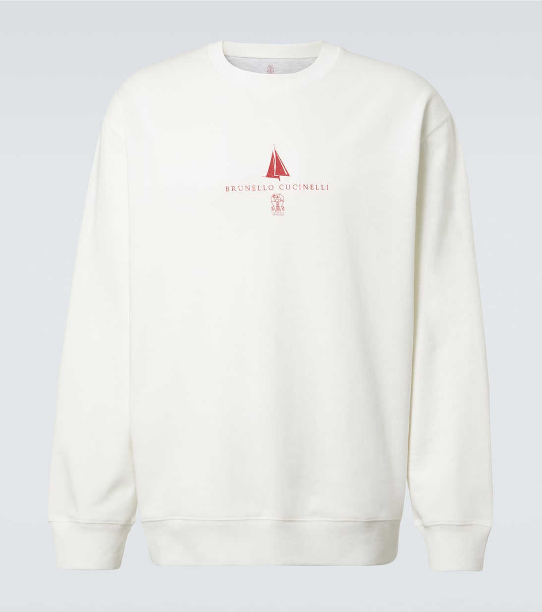 Логотип свитшота из хлопкового джерси Brunello Cucinelli, белый
Логотип свитшота из хлопкового джерси Brunello Cucinelli, белый