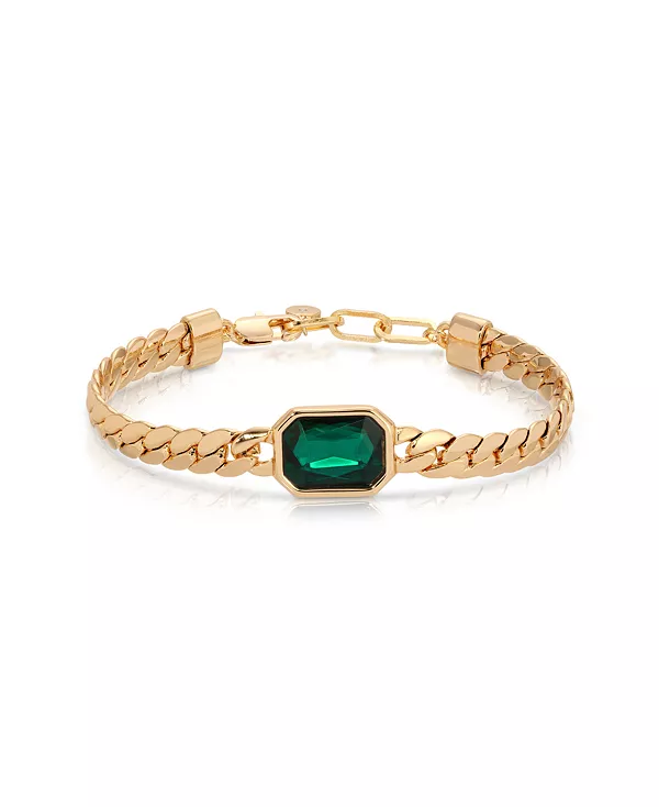 Браслет-Цепочка с кубинским декором и кристаллами Ettika, green
Браслет-Цепочка с кубинским декором и кристаллами Ettika, green