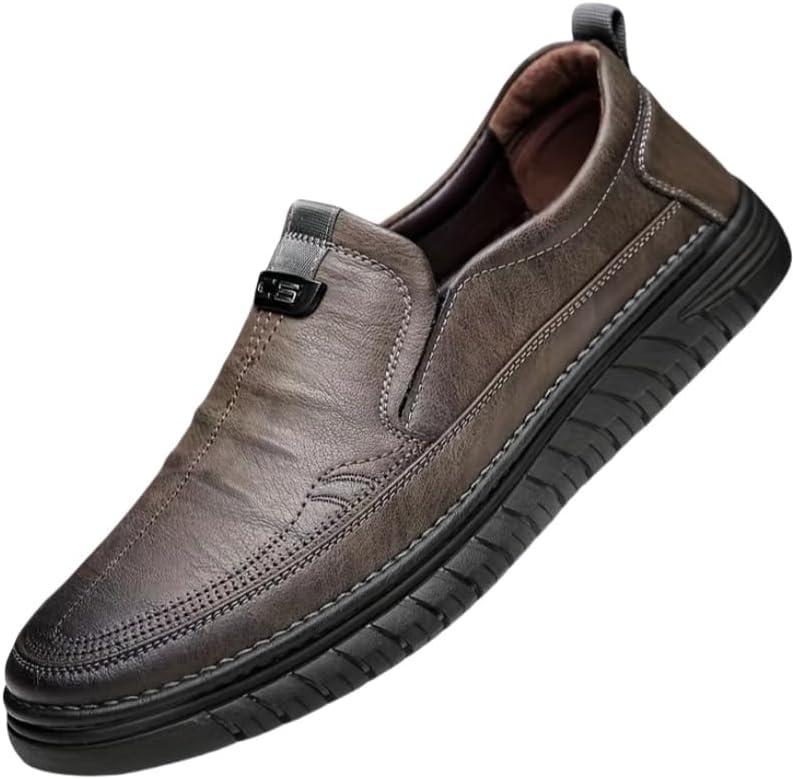 Мужские лоферы без застежек - мягкая подошва, нескользящие повседневные туфли коричневого цвета с резиновой подошвой для ежедневного комфорта Fmshi
Мужские лоферы без застежек - мягкая подошва, нескользящие повседневные туфли коричневого цвета с резиновой подошвой для ежедневного комфорта Fmshi