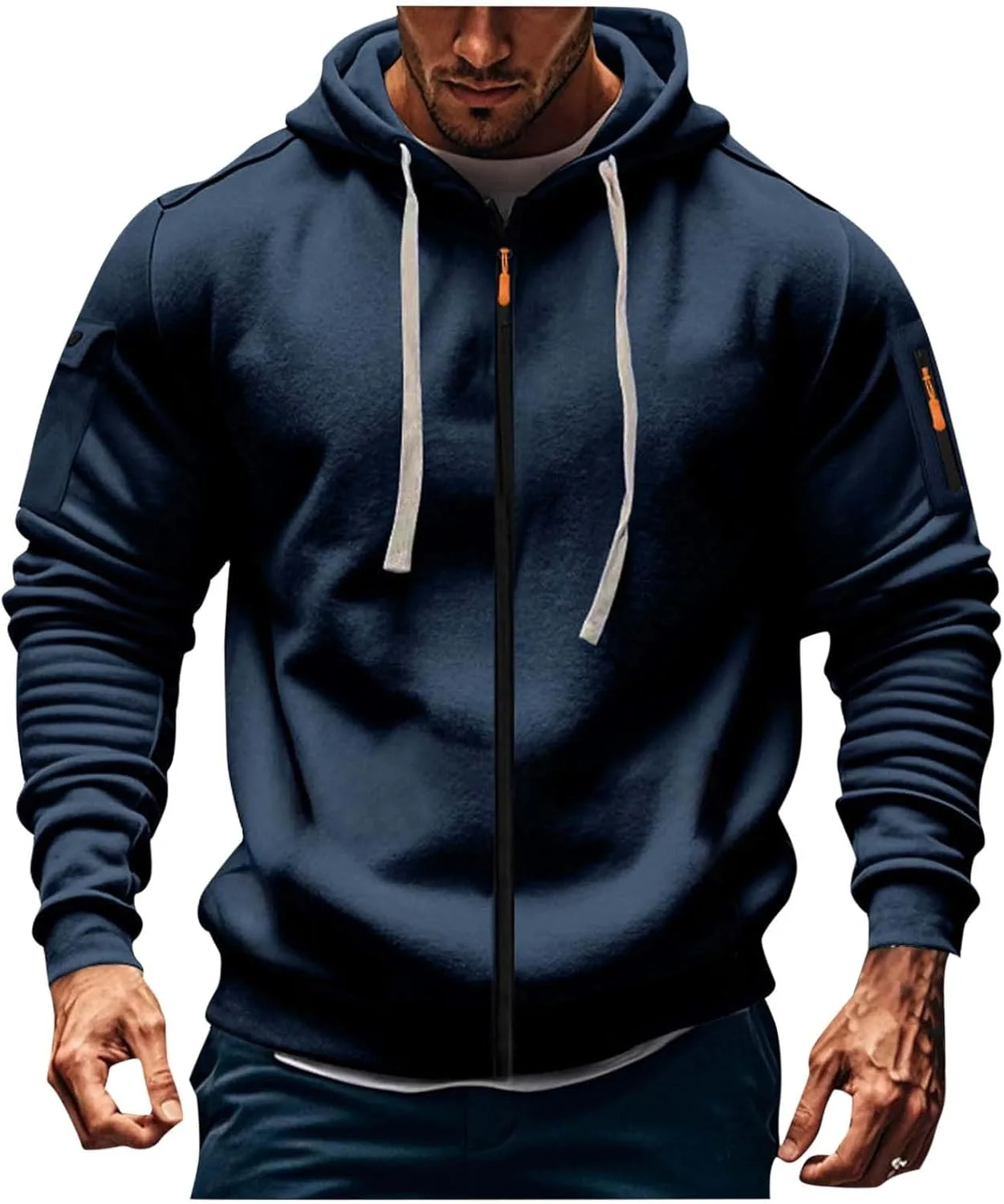 Мужская толстовка с молнией на молнии, Casual, Long Sleeve
Мужская толстовка с молнией на молнии, Casual, Long Sleeve