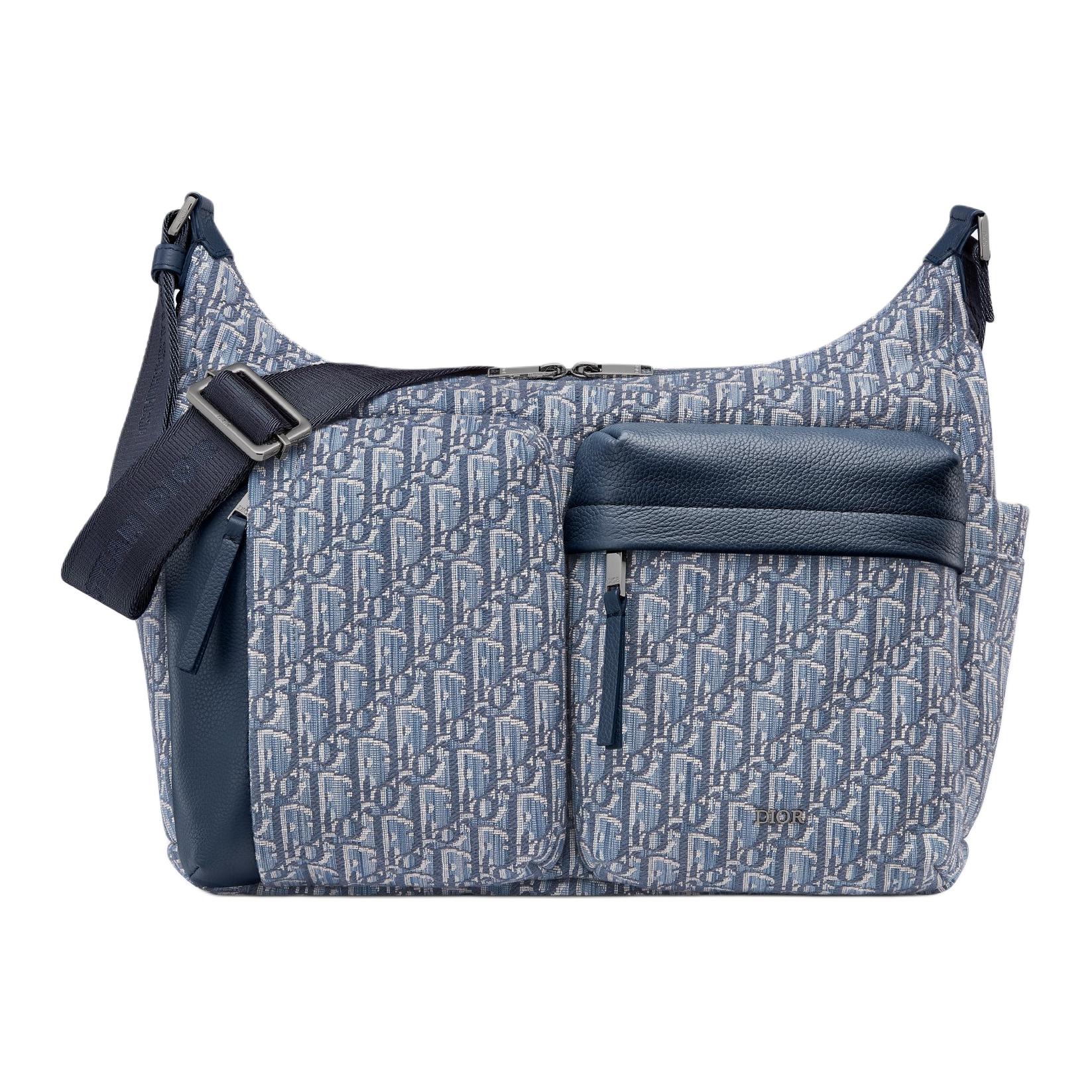 DIOR Хлопковая сумка хобо среднего размера женская синяя
DIOR Хлопковая сумка хобо среднего размера женская синяя
