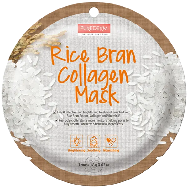 Осветляющая и успокаивающая коллагеновая маска для лица с рисом, 1 шт. Purederm Rice barn collagen
Осветляющая и успокаивающая коллагеновая маска для лица с рисом, 1 шт. Purederm Rice barn collagen
