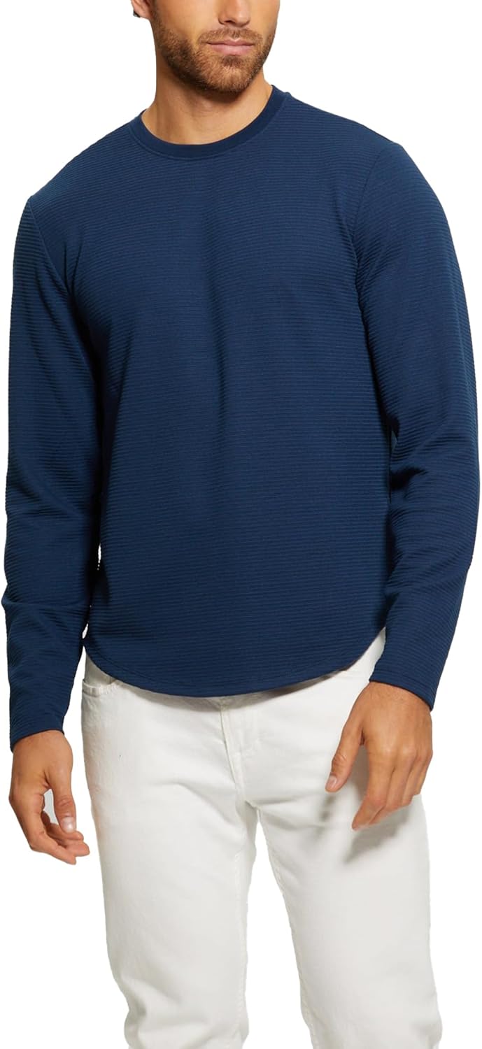 Мужская футболка с длинным рукавом и линейной текстурой GUESS, Silk Blue, Синий, Мужская футболка с длинным рукавом и линейной текстурой GUESS, Silk Blue
Мужская футболка с длинным рукавом и линейной текстурой GUESS, Silk Blue, Синий, Мужская футболка с длинным рукавом и линейной текстурой GUESS, Silk Blue