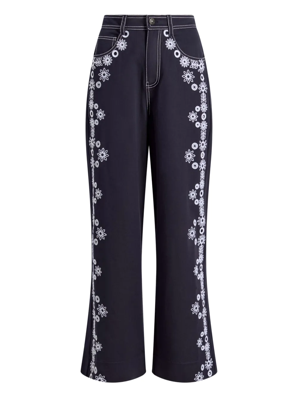 Прямые брюки с цветочным узором Cinq A Sept, синий
Прямые брюки с цветочным узором Cinq A Sept, синий