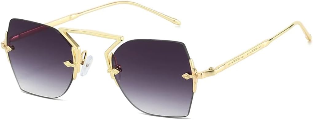 Винтажные безободковые панк-солнцезащитные очки для женщин, роскошные модные очки в металлической оправе в стиле стимпанк, солнцезащитные очки для женщин с защитой от УФ-излучения UV400 UUPTTPL, Gold Gray
Винтажные безободковые панк-солнцезащитные очки для женщин, роскошные модные очки в металлической оправе в стиле стимпанк, солнцезащитные очки для женщин с защитой от УФ-излучения UV400 UUPTTPL, Gold Gray