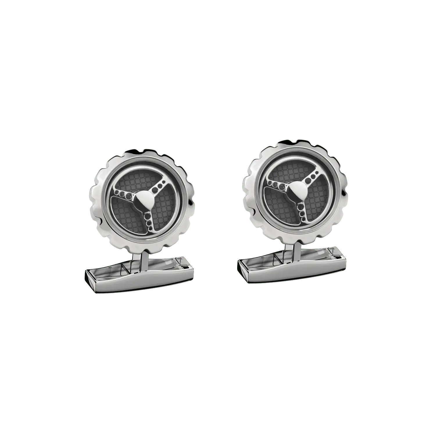 Запонки Chopard Classic Racing cufflinks - Серая инкрустация - серебристый металл
Запонки Chopard Classic Racing cufflinks - Серая инкрустация - серебристый металл