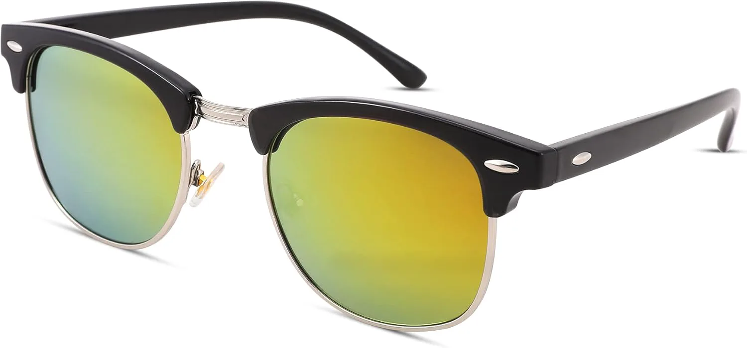 Полуободковые поляризованные солнцезащитные очки Pro Acme с защитой от УФ-излучения UV 400 для женщин и мужчин, D92 Red Mirror/Gold Rimmed (Leather Case)
Полуободковые поляризованные солнцезащитные очки Pro Acme с защитой от УФ-излучения UV 400 для женщин и мужчин, D92 Red Mirror/Gold Rimmed (Leather Case)