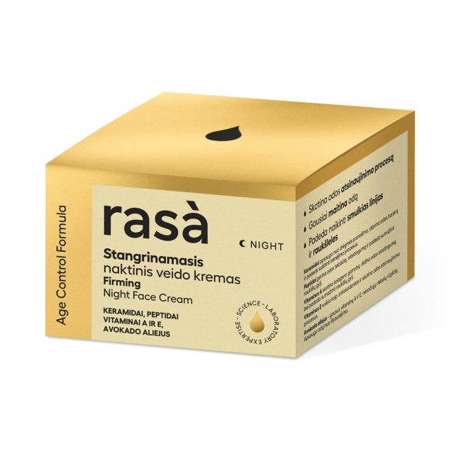 Ночной укрепляющий крем для лица с формулой контроля возраста Rasa, 50 мл
Ночной укрепляющий крем для лица с формулой контроля возраста Rasa, 50 мл