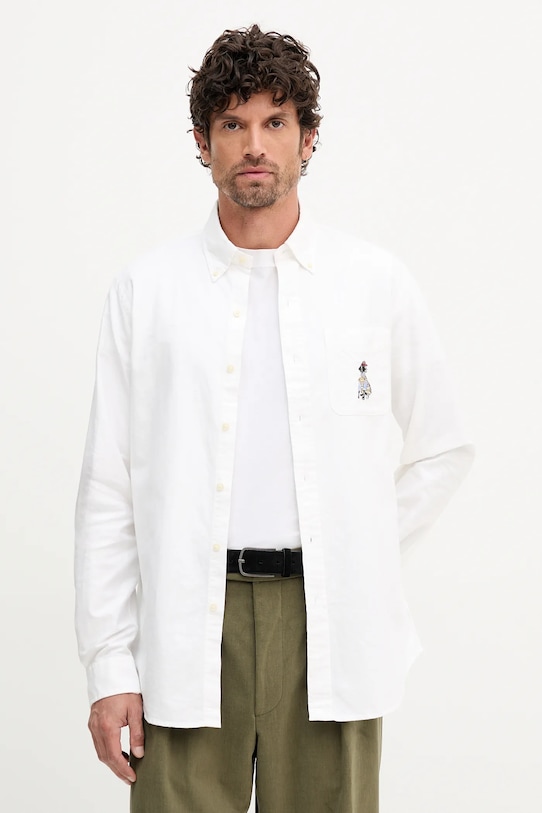 Хлопковая рубашка Polo Ralph Lauren, белый
Хлопковая рубашка Polo Ralph Lauren, белый