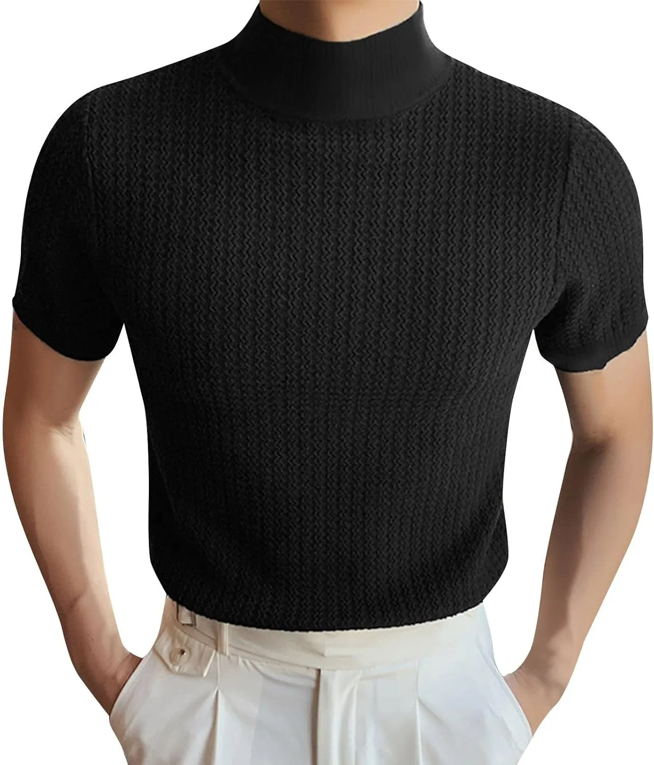 Футболка для фитнеса с коротким рукавом и воротником-стойкой
Футболка для фитнеса с коротким рукавом и воротником-стойкой