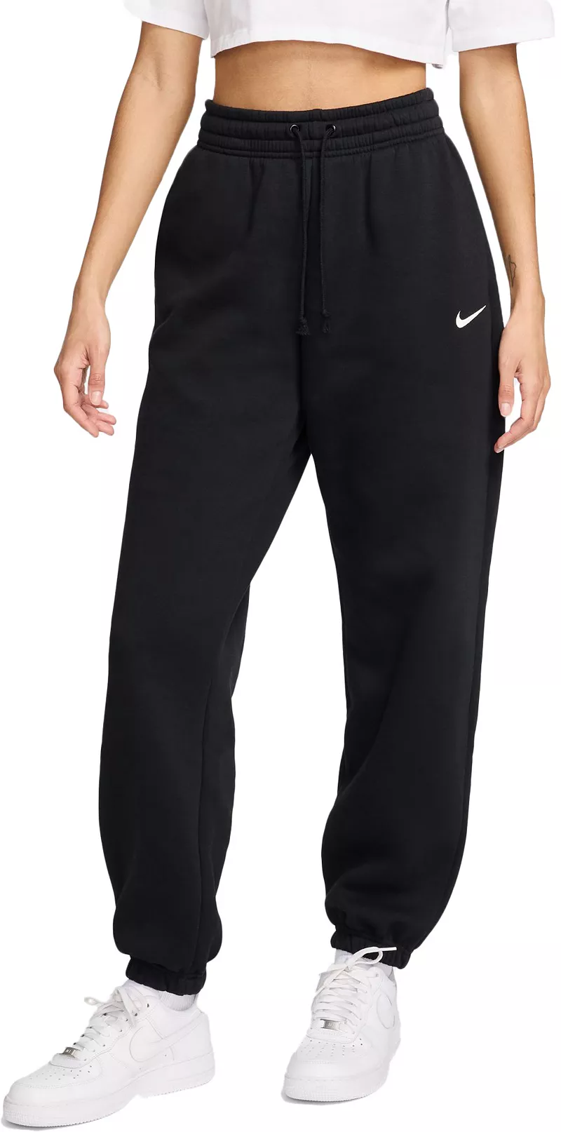 Женские спортивные штаны большого размера из флиса Phoenix с высокой талией Nike, черный
Женские спортивные штаны большого размера из флиса Phoenix с высокой талией Nike, черный