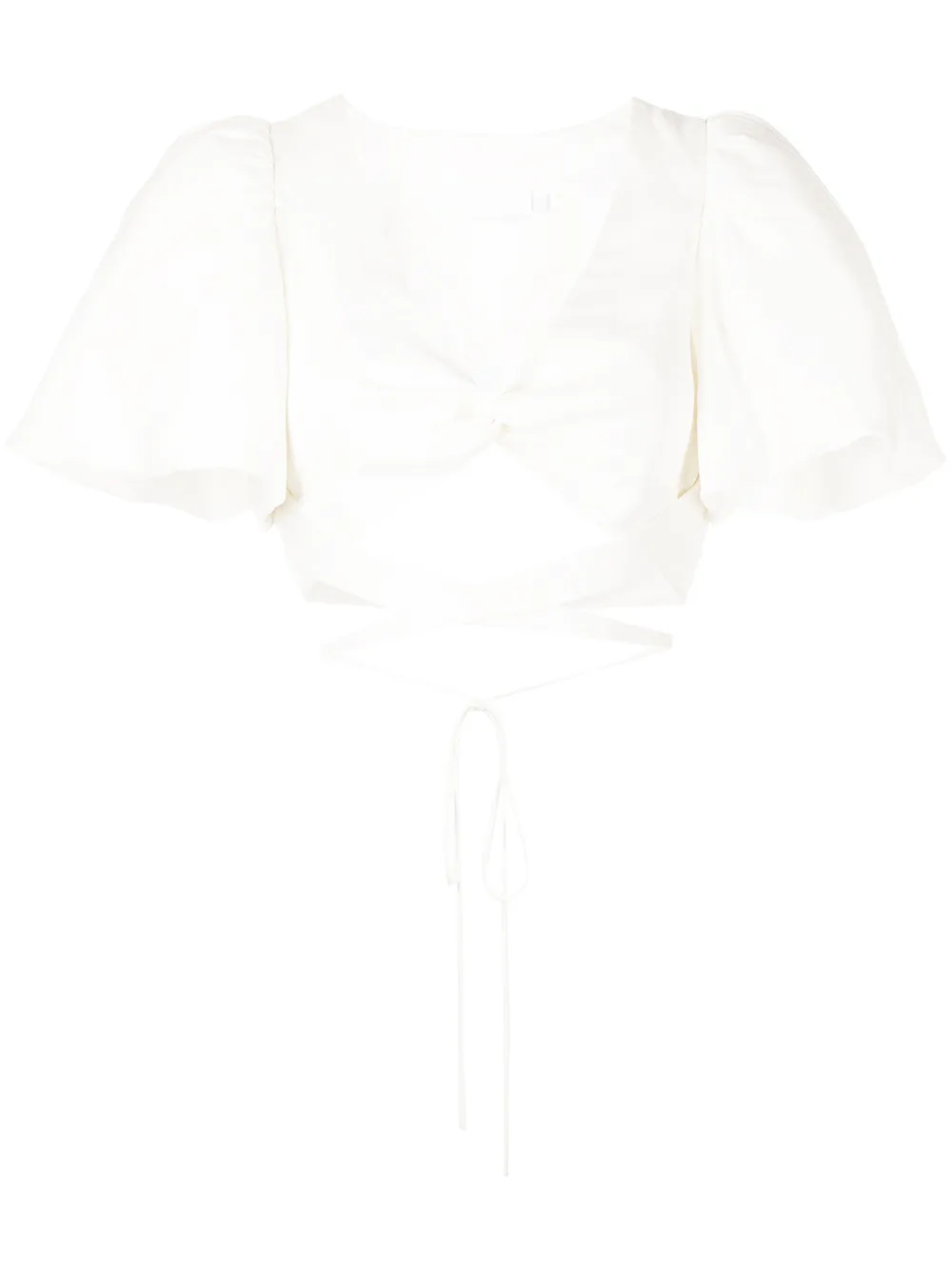 Укороченный топ с объемными рукавами Simkhai, белый
Укороченный топ с объемными рукавами Simkhai, белый