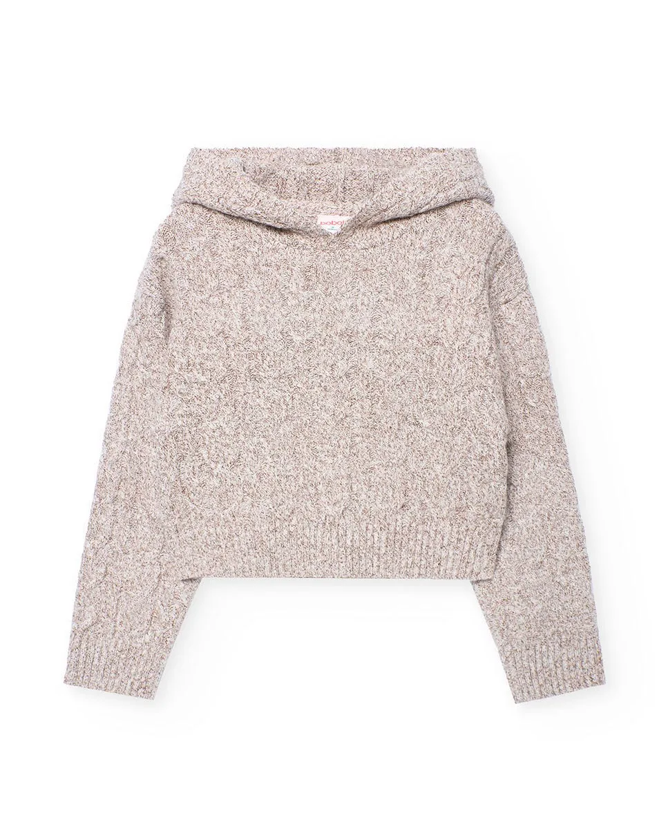 Короткий детский свитер с капюшоном Boboli, бежевый
Короткий детский свитер с капюшоном Boboli, бежевый