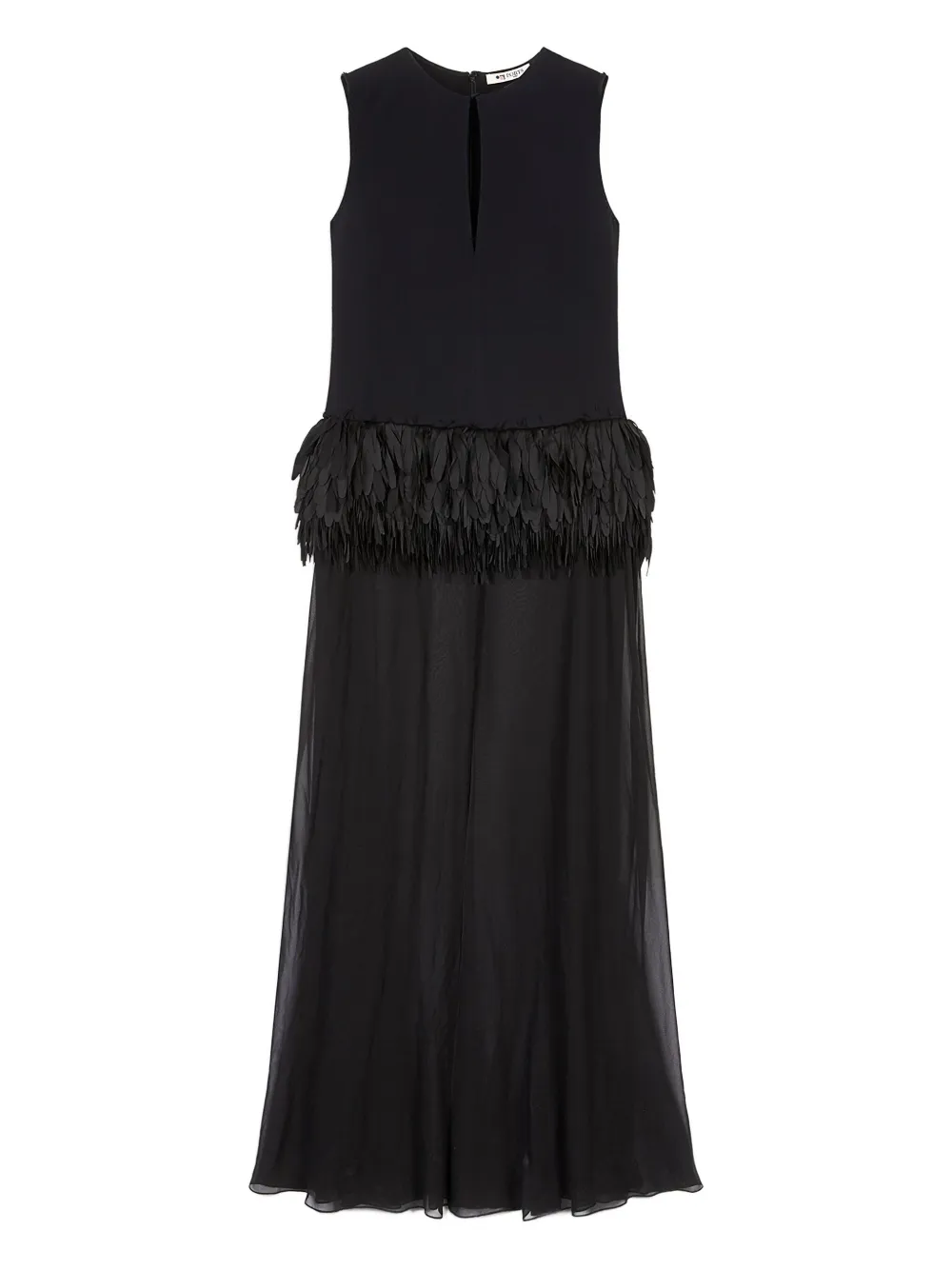 Платье макси с отделкой из перьев Ports 1961, черный
Платье макси с отделкой из перьев Ports 1961, черный