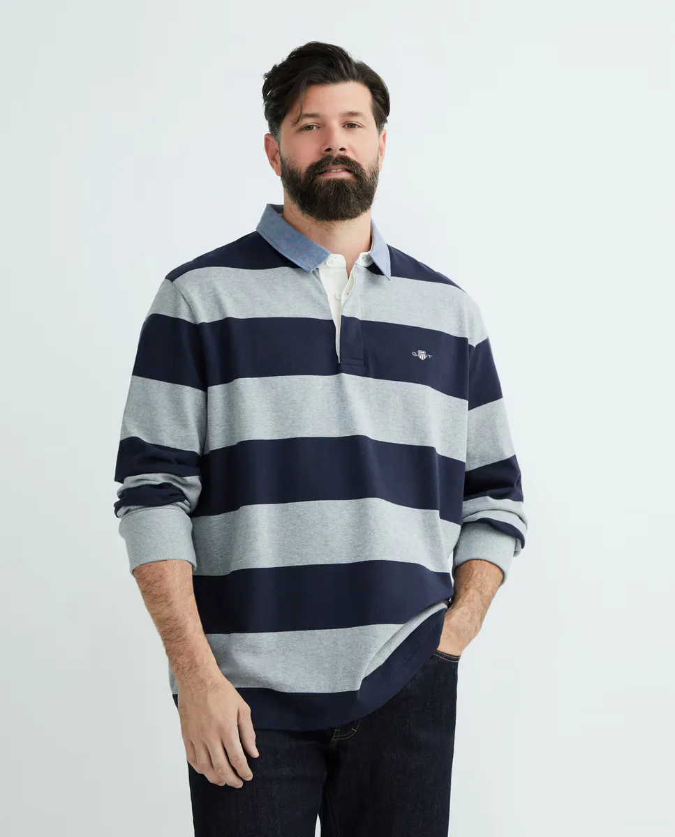 Мужская рубашка-поло прямого кроя с вышитым логотипом Gant, темно-серый
Мужская рубашка-поло прямого кроя с вышитым логотипом Gant, темно-серый