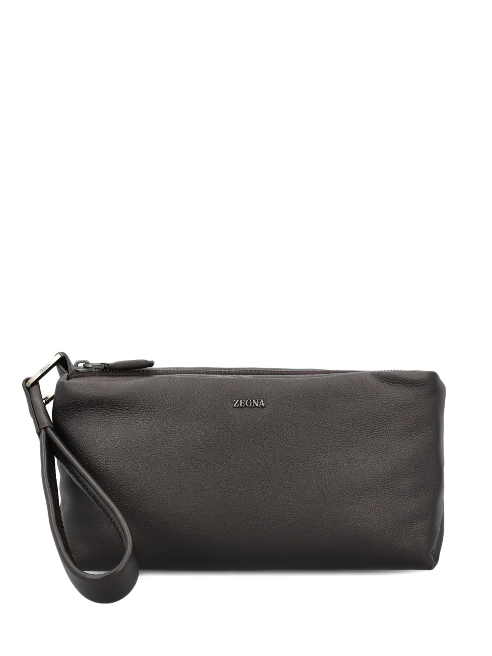 Кожаный клатч на молнии Zegna, серый
Кожаный клатч на молнии Zegna, серый