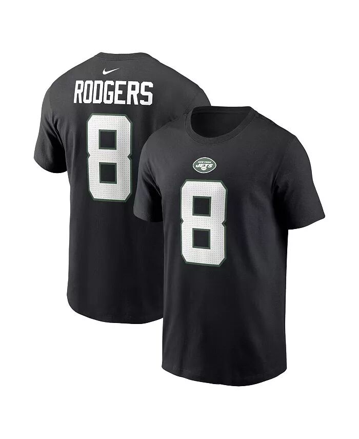 Мужская черная футболка с именем и номером игрока Аарона Роджерса из New York Jets Nike
Мужская черная футболка с именем и номером игрока Аарона Роджерса из New York Jets Nike