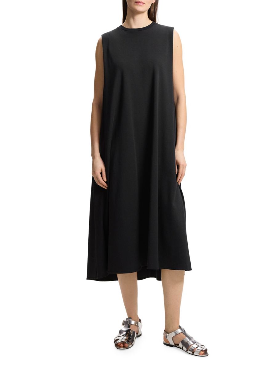 Платье-миди из хлопковой футболки-мускула Theory, черный
Платье-миди из хлопковой футболки-мускула Theory, черный