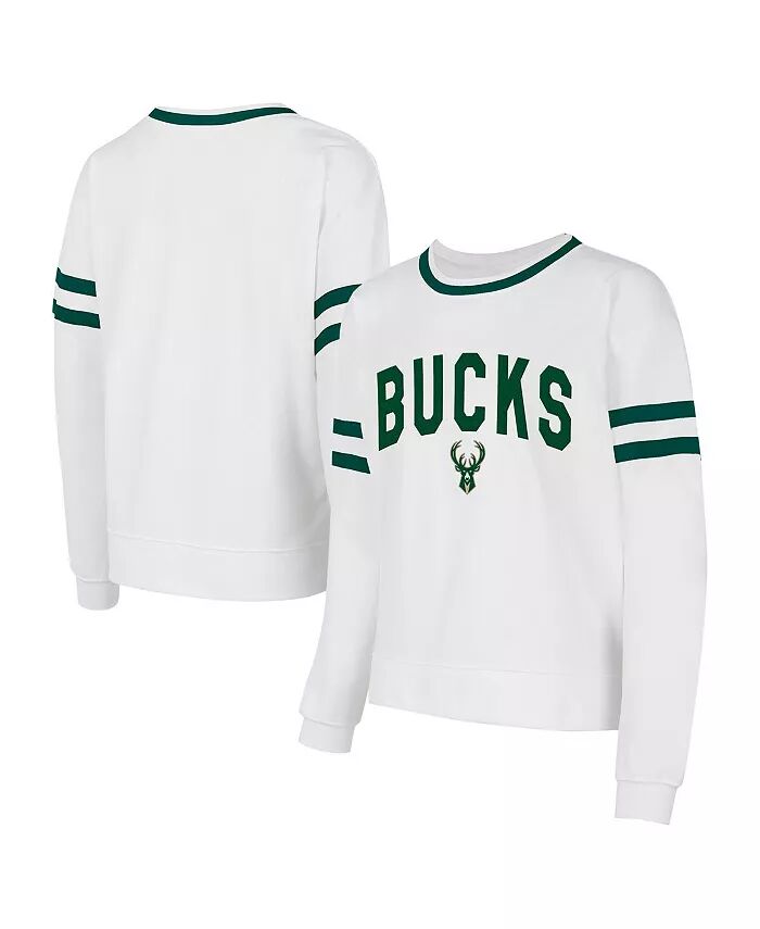 Женская белая толстовка-пуловер Milwaukee Bucks Borough Concepts Sport
Женская белая толстовка-пуловер Milwaukee Bucks Borough Concepts Sport