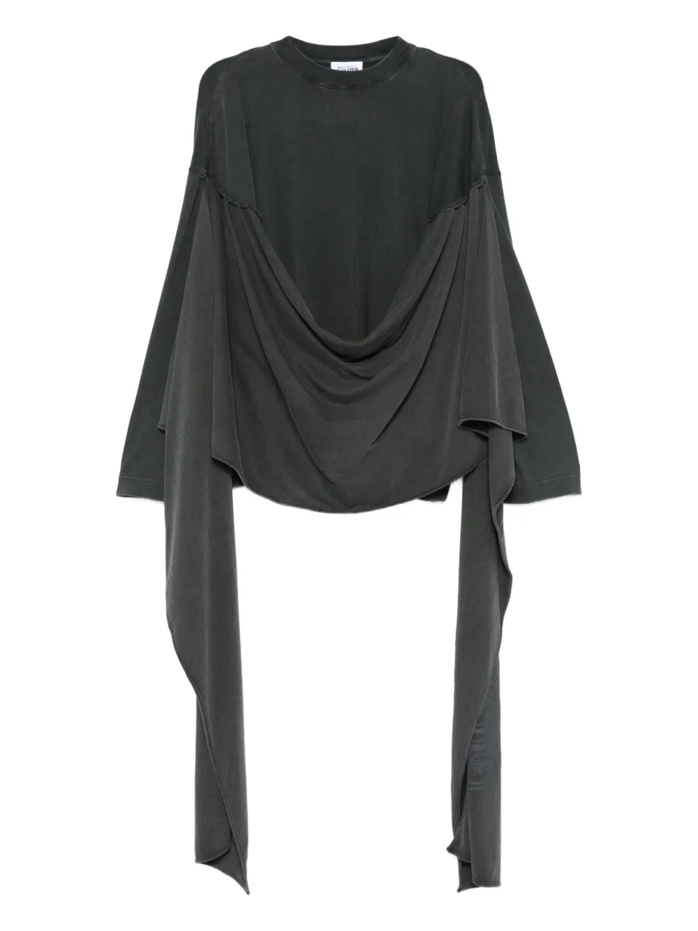 Топ с драпированным вырезом и длинными рукавами Jean Paul Gaultier, серый
Топ с драпированным вырезом и длинными рукавами Jean Paul Gaultier, серый