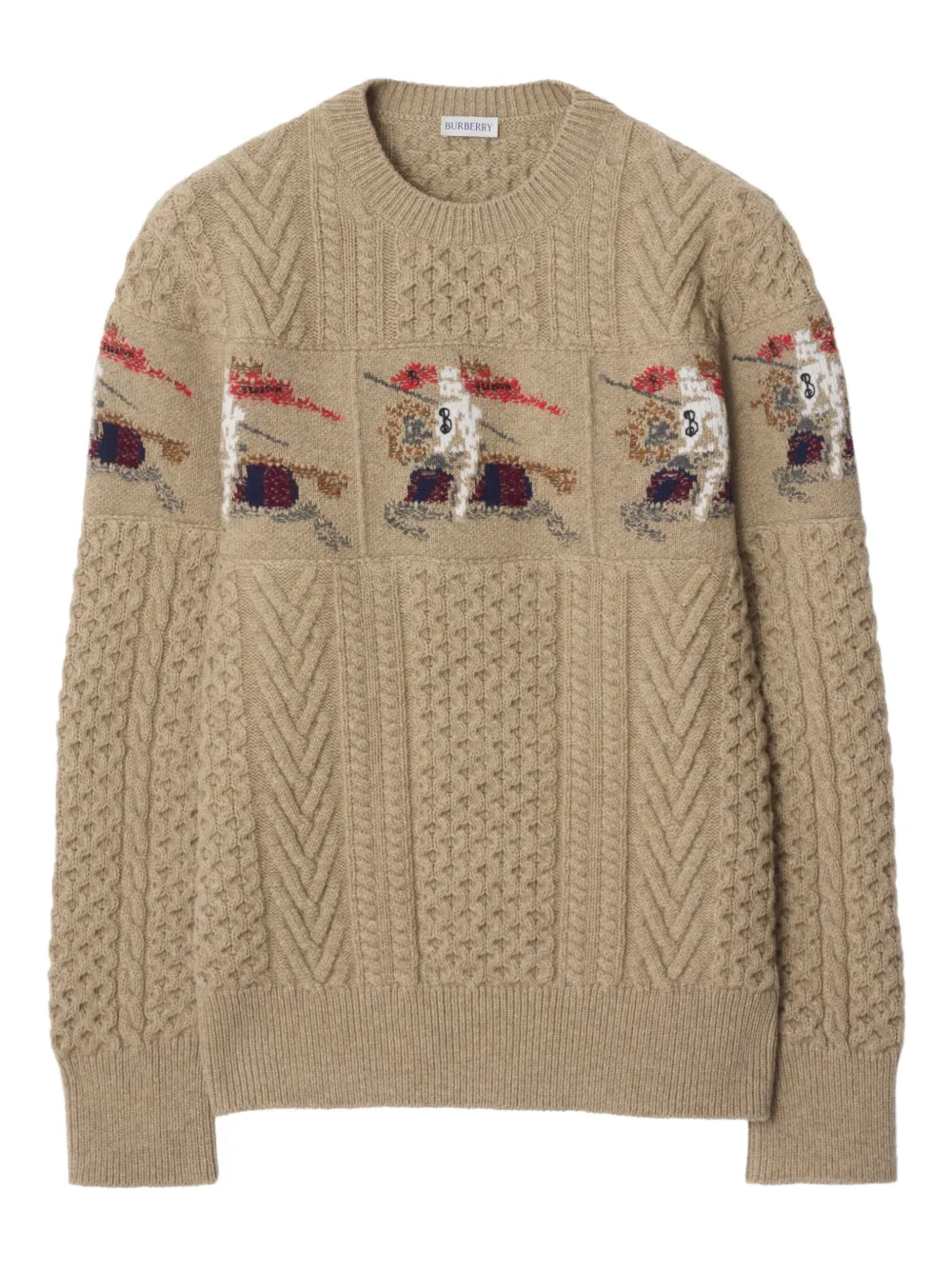 Вязаный свитер Equestrian Knight Burberry, нейтральный
Вязаный свитер Equestrian Knight Burberry, нейтральный
