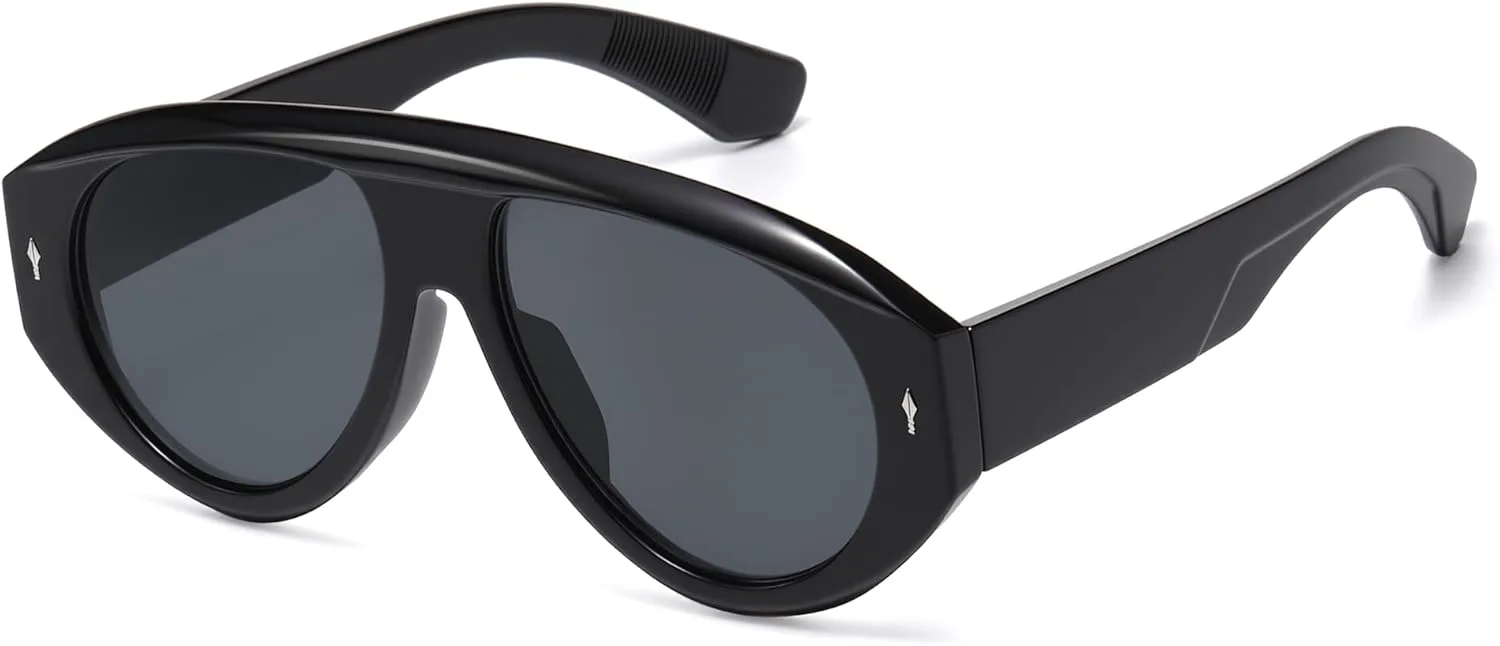 Модные солнцезащитные очки-авиаторы VANLINKER большого размера в стиле ретро-винтаж для женщин и мужчин, дизайнерская модель VL9936, Black Frame Grey Lens
Модные солнцезащитные очки-авиаторы VANLINKER большого размера в стиле ретро-винтаж для женщин и мужчин, дизайнерская модель VL9936, Black Frame Grey Lens