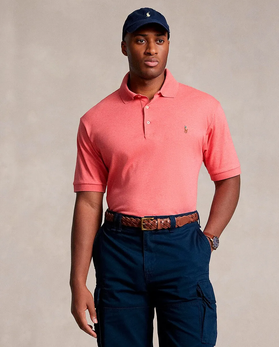 Мужская классическая рубашка поло из хлопка больших размеров Polo Ralph Lauren, коралловый
Мужская классическая рубашка поло из хлопка больших размеров Polo Ralph Lauren, коралловый