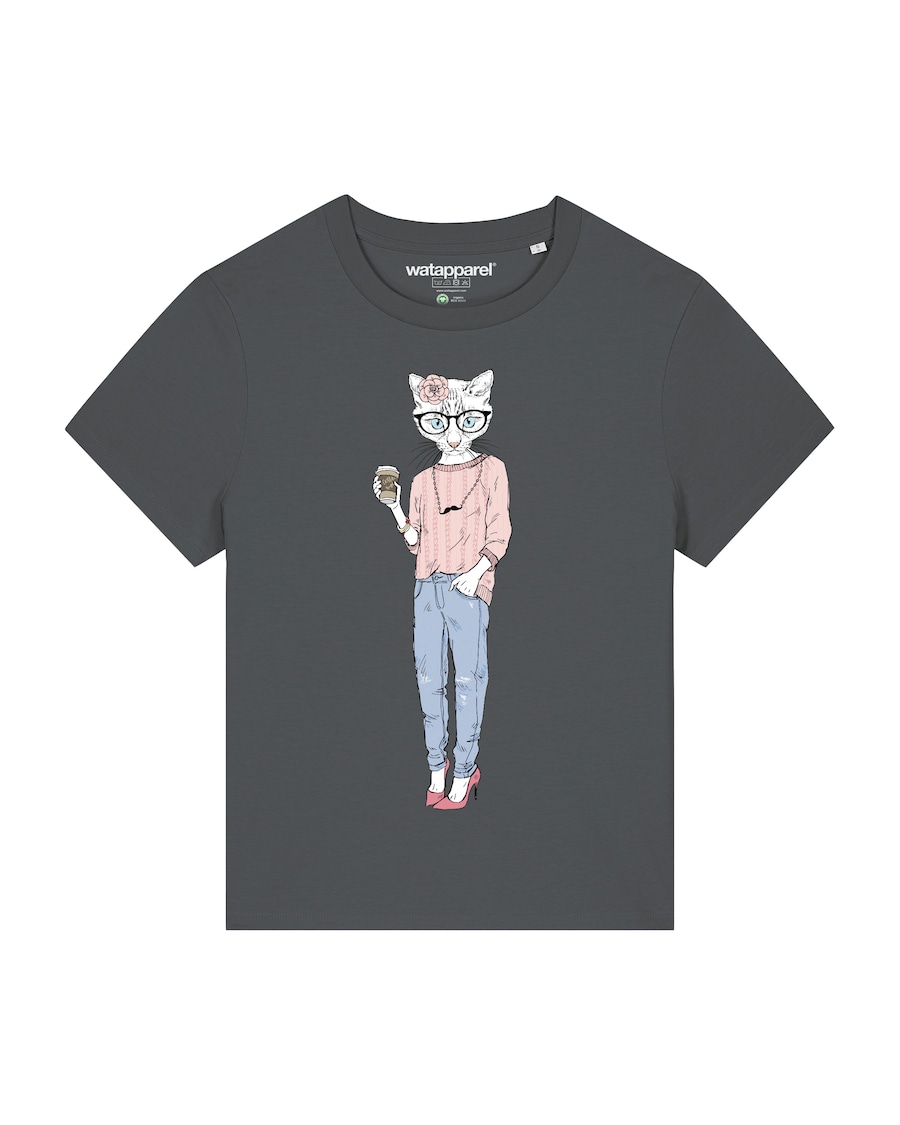 Рубашка Watapparel Hipster Cat with Moustache, темно-серый
Рубашка Watapparel Hipster Cat with Moustache, темно-серый
