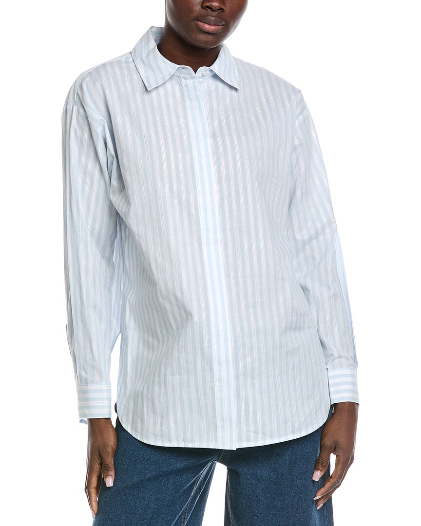 Рубашка Anne Klein в металлическую полоску, синий
Рубашка Anne Klein в металлическую полоску, синий