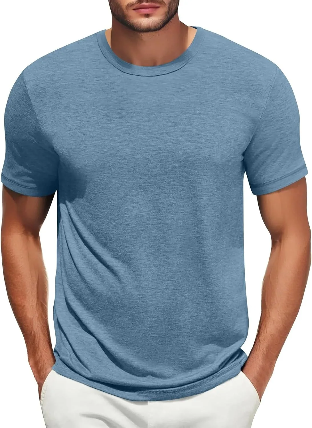 Футболка мужская с коротким рукавом и круглым вырезом
Футболка мужская с коротким рукавом и круглым вырезом