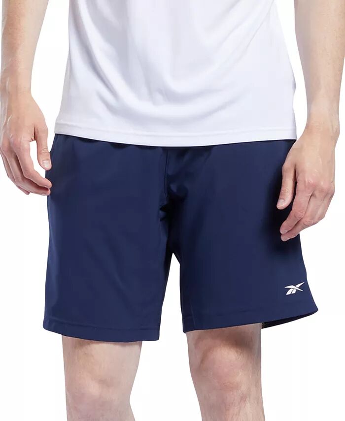 Мужские шорты Regular-Fit с влагоотводящими свойствами, 9 дюймов, тканые, на шнурке Reebok, черный
Мужские шорты Regular-Fit с влагоотводящими свойствами, 9 дюймов, тканые, на шнурке Reebok, черный