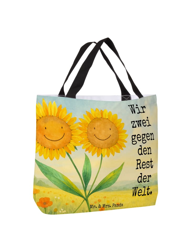 Сумка-шоппер с рисунком цветов и подсолнухов и надписью белого цвета Mr. & Mrs. Panda
Сумка-шоппер с рисунком цветов и подсолнухов и надписью белого цвета Mr. & Mrs. Panda