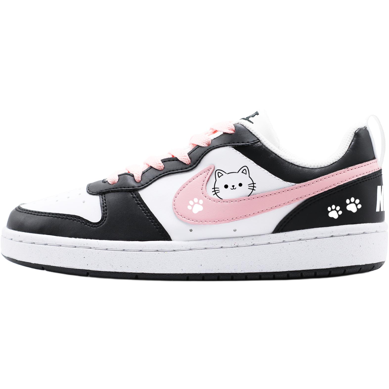 Nike Кроссовки для скейтбординга Court Borough Black Sugar Milk Cat с противоскользящей и износостойкой подошвой, низкие, детские, розово-черные
Nike Кроссовки для скейтбординга Court Borough Black Sugar Milk Cat с противоскользящей и износостойкой подошвой, низкие, детские, розово-черные