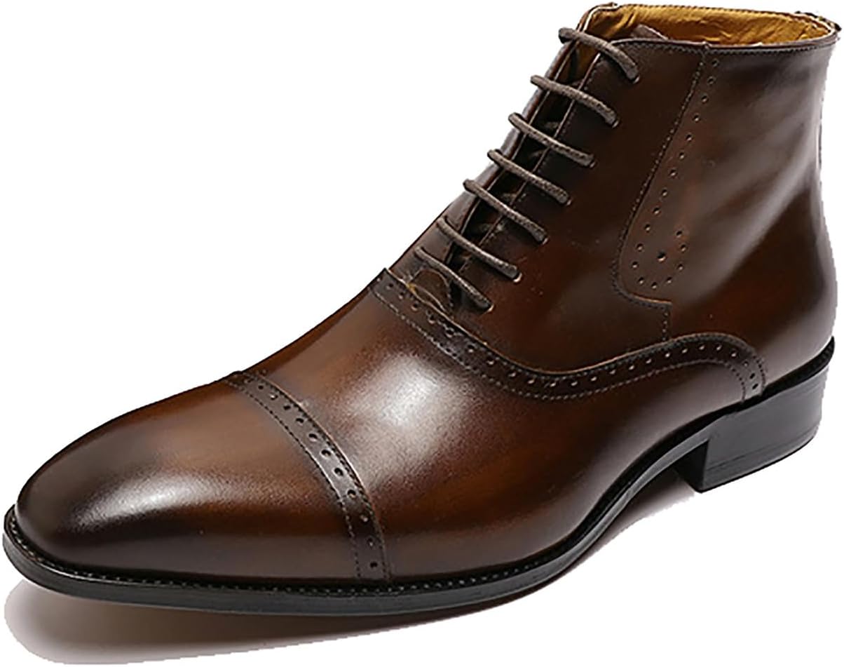 Мужские ботинки Santimon Oxfords, формальные деловые повседневные ботинки до щиколотки, модные броги с крылышками, из натуральной кожи, челси, свадебные, смокинговые, вестерн-ботинки для мужчин, Coffee
Мужские ботинки Santimon Oxfords, формальные деловые повседневные ботинки до щиколотки, модные броги с крылышками, из натуральной кожи, челси, свадебные, смокинговые, вестерн-ботинки для мужчин, Coffee