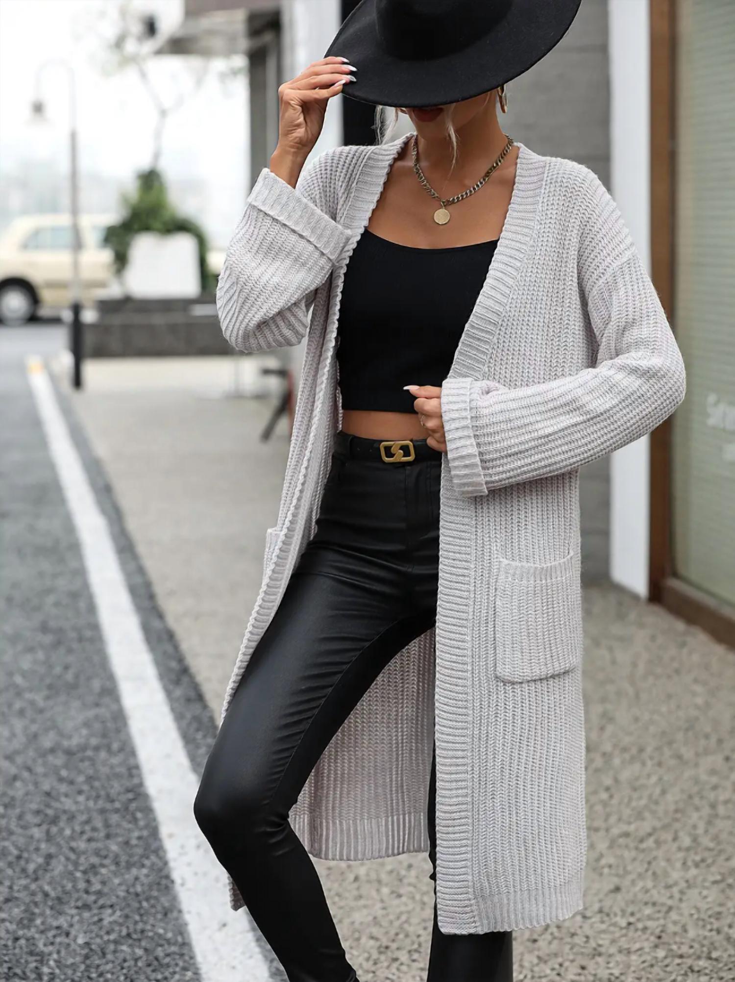 Вязаный длинный кардиган в сером цвете EPretty, серый
Вязаный длинный кардиган в сером цвете EPretty, серый