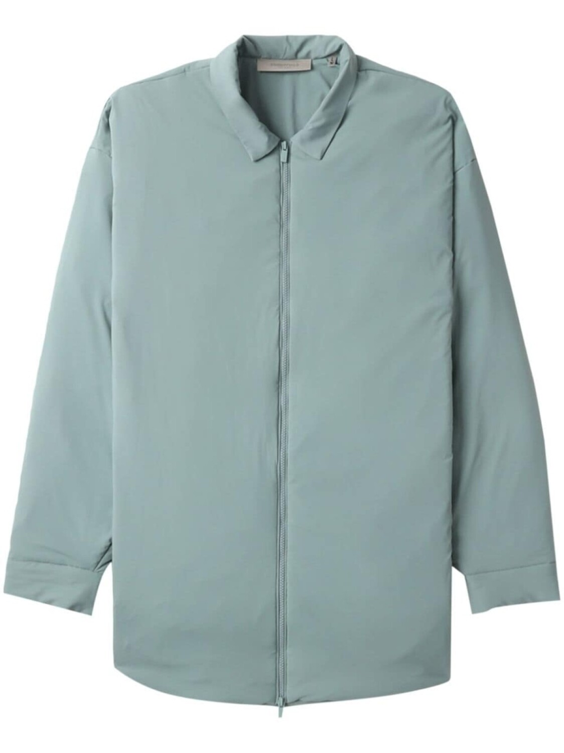 FEAR OF GOD ESSENTIALS куртка-рубашка на молнии с тисненым логотипом, синий 
FEAR OF GOD ESSENTIALS куртка-рубашка на молнии с тисненым логотипом, синий