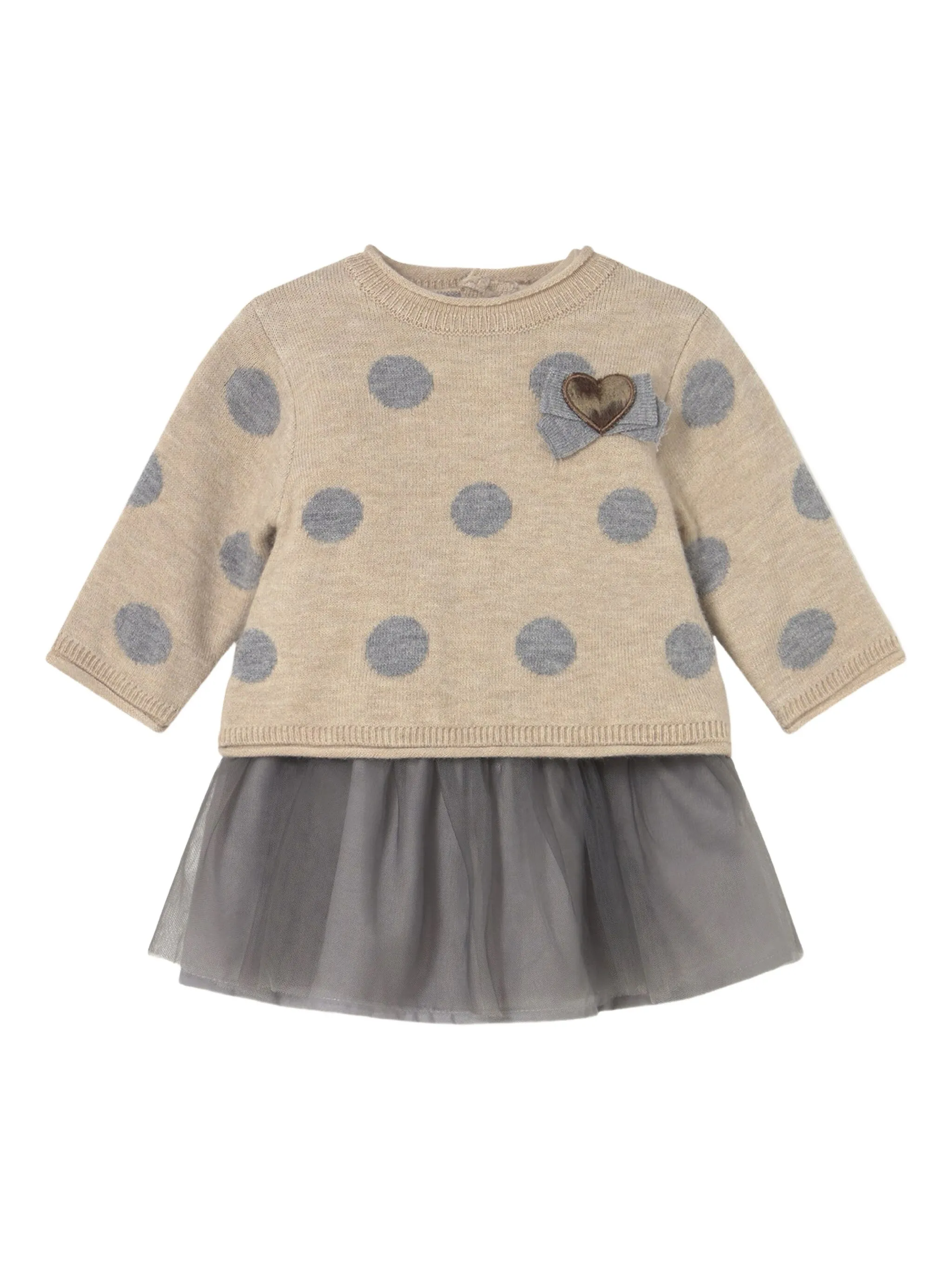 Платье из тюля в горох Mayoral, бежевый
Платье из тюля в горох Mayoral, бежевый