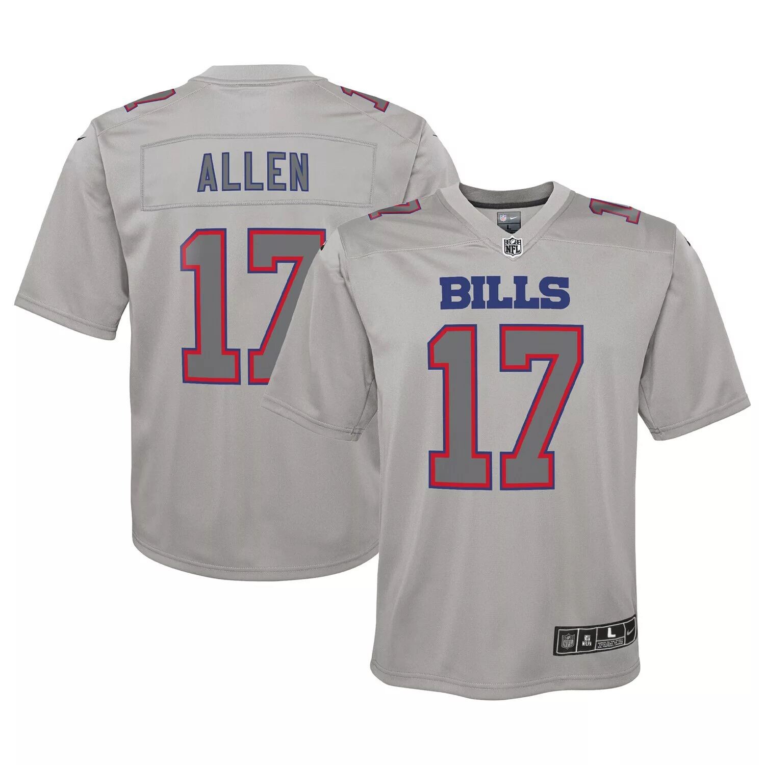 Молодежный джерси Nike Josh Allen Grey Buffalo Bills Атмосфера игры Nike
Молодежный джерси Nike Josh Allen Grey Buffalo Bills Атмосфера игры Nike