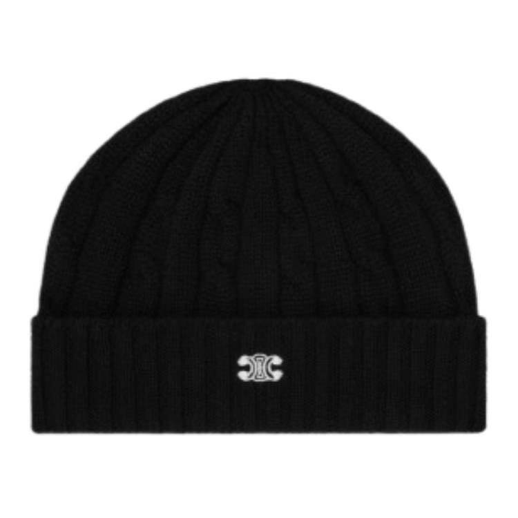 CELINE Триумф вязаная шапка из кашемира, Black
CELINE Триумф вязаная шапка из кашемира, Black