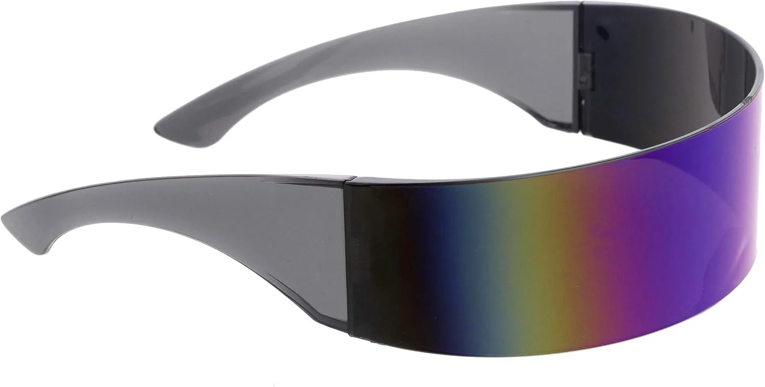 Солнцезащитные очки zeroUV в стиле киберпанк 80-х годов: футуристический циклоп с полупрозрачными зеркальными линзами (розовый радужный цвет), C05 | Pink Rainbow
Солнцезащитные очки zeroUV в стиле киберпанк 80-х годов: футуристический циклоп с полупрозрачными зеркальными линзами (розовый радужный цвет), C05 | Pink Rainbow