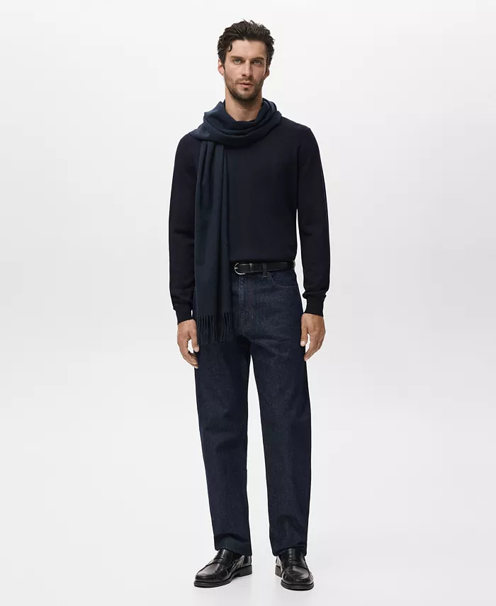 Мужской шерстяной свитер с круглым вырезом Mango, синий
Мужской шерстяной свитер с круглым вырезом Mango, синий