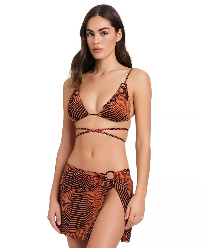 Женский купальник-топ с треугольными чашечками на спине и юбкой с кольцом Red Carter, коричневый
Женский купальник-топ с треугольными чашечками на спине и юбкой с кольцом Red Carter, коричневый