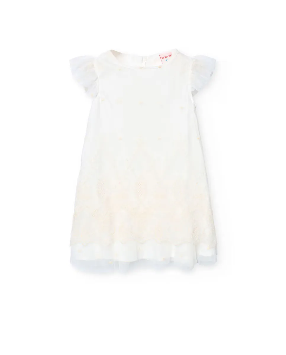 Платье из фатина для девочки с нежной вышивкой Boboli, белый
Платье из фатина для девочки с нежной вышивкой Boboli, белый