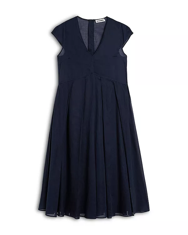 Платье с плиссировкой А-силуэта Jil Sander, синий
Платье с плиссировкой А-силуэта Jil Sander, синий